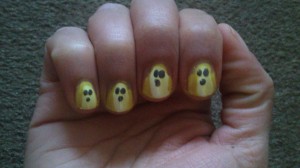 Ghost banana nails